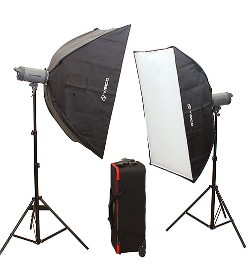 Visico VC-400 HH Softbox Kit 2 Flash Head